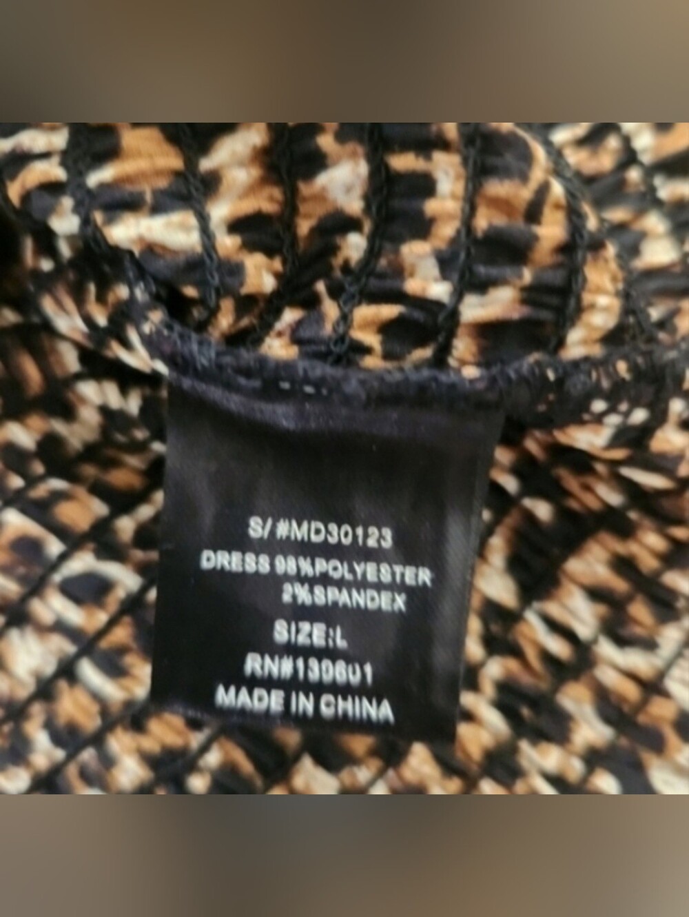 Leopard Print Puff Sleeves Dress NWT - Picture 11 of 11